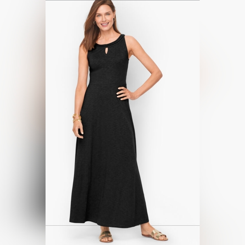 Talbots Black Sleeveless Maxi Dress